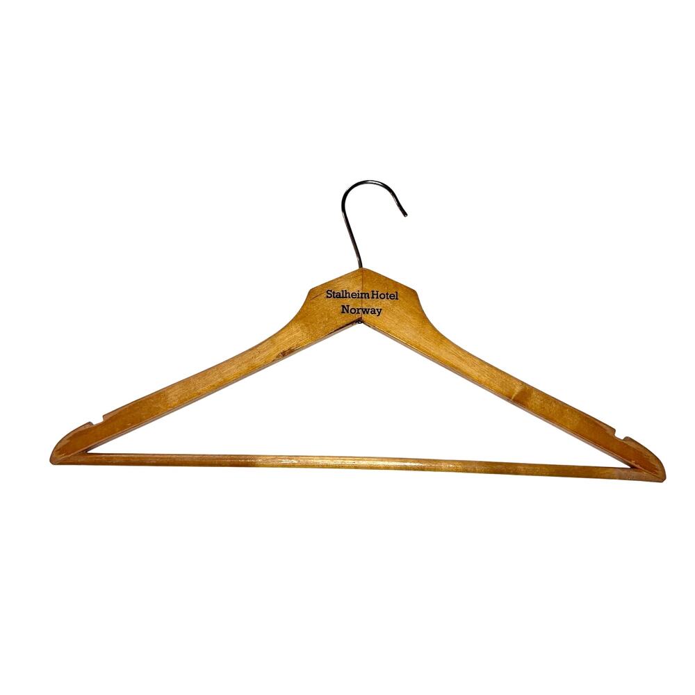 Vintage 1950s Stalheim Hotel Norway Wooden Hanger Travel Souvenir Memorabilia